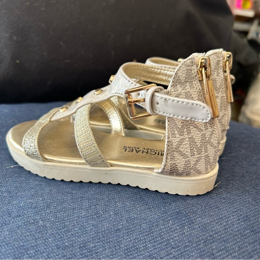 Michael Kors Gold and Cream Toddler Sandals